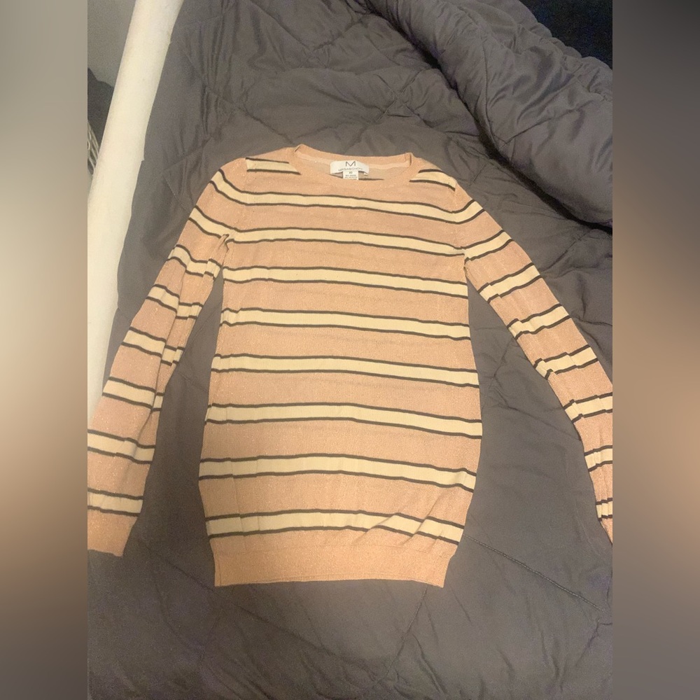 Striped shimmer sweater